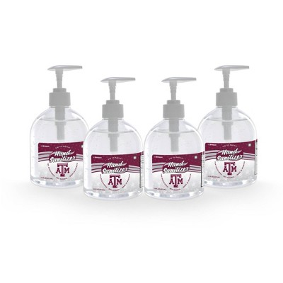 NCAA Texas A&M Aggies 16oz Pump Top Hand Sanitizer - 4pk