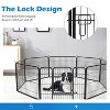 FDW Dog Playpen Pet Dog Fence 2-32 Panels  24/32/40"H Metal Dog Pen Outdoor Exercise Pen with Doors for Large/Medium /Small Dogs for RV,Camping,Yard - 4 of 4