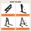 Yescom Folding Guitar Stand Floor A-Frame with Foam Arms Black Instrument Display Stand Universal Fit for Acoustic Guitars Banjo Electric Bass - 2 of 4