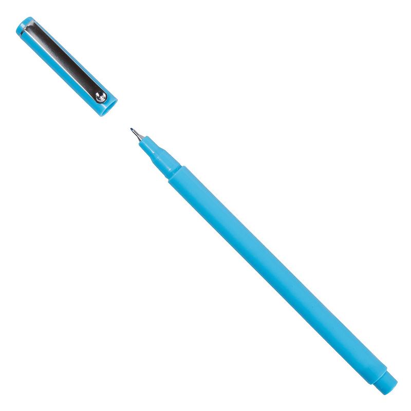 Marvy Uchida Felt Tip Pen Ultra Fine Point Light Blue Ink 2/Pack (7655876A), 3 of 6