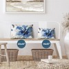 Americanflat Floral Rectangular Throw Pillow with Premium Polyester - White and Indigo - 4 of 4