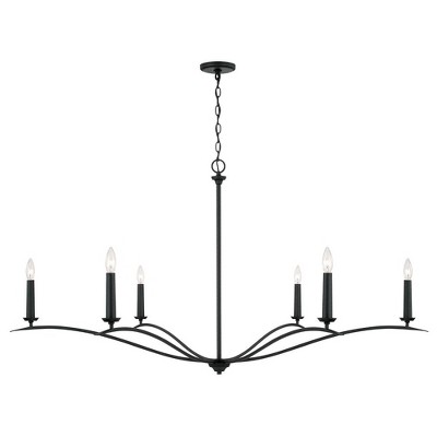 Capital Lighting Grady 6 - Light Chandelier in  Black Iron