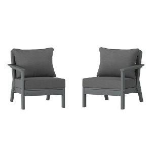 WestinTrends Avalon Outdoor Patio HDPE Sectional Sofa with Patio Cushions - 1 of 4