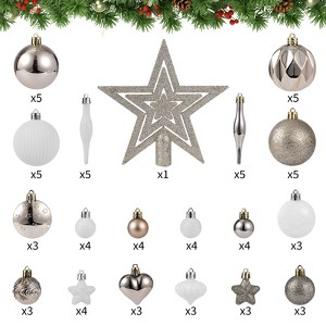 72Pcs Xmas Hanging Balls Ornaments Christmas Tree Decorations for New Year Party Home Holiday Decoration, Multi-Styles - 1 of 4