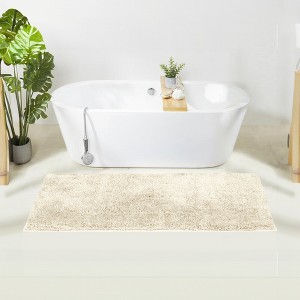 Haven Collection Bathroom Rug 100% Polyester Tufted Bath Mat, Non-Slip TP Rubber Backing, Machine Washable Bath Rug - 1 of 2