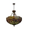 Chloe Lighting Empress Dragonfly Tiffany-Style Dark Bronze 3 Light Inverted Pendant 18 Inch Wide - 4 of 4
