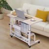 COZONY Portable Rolling Desk with Adjustable Height, Mobile Standing Computer Desk with Storage Shelves for Home Office, Study & Small Spaces - 4 of 4