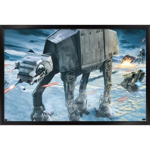 Trends International Star Wars: Hoth - AT-AT Battle Framed Wall Poster Prints - 1 of 4
