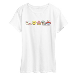 Women's - Spongebob Squarepants - Adorabob Lineup Full Color Short Sleeve Graphic T-Shirt - 1 of 4