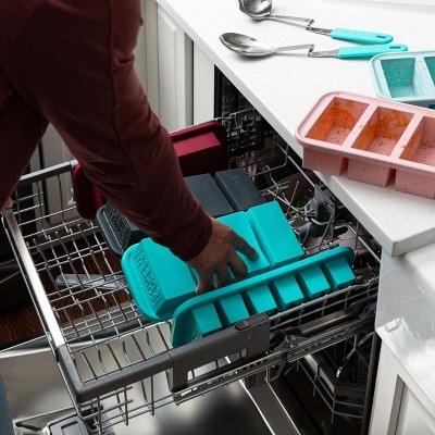 Aqua 2-Cup Silicone Freezer Tray with Clear Lid