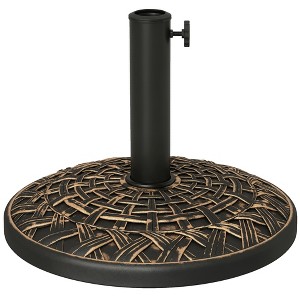 Outsunny 19" Patio Umbrella Base, 26 lbs Concrete Heavy Duty Patio Umbrella Holder for 1.5"/1.9" Umbrella Poles - 1 of 4