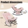 MOONMISS Rocking Chair with Thick Cushion and Frame Steel Egg Chairs Lounge Reading Chair for Living Room, Bedroom, Apartment - 3 of 4