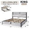 AMERLIFE Lift Up Storage Bed Frame with Lifting Storage & Charging Station - 2 of 4