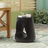 VYNXARIA Hollow Side Table, Wood-like texture, Black Color - 2 of 4