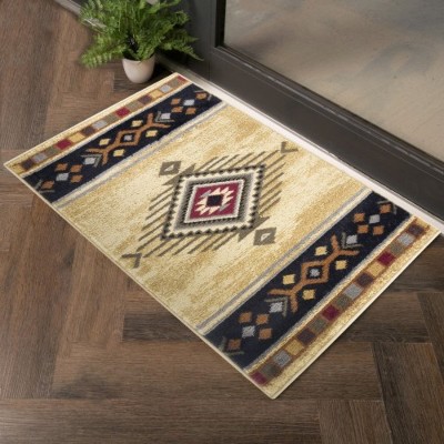 LunaLulinlk Cream Traditional Motifs with Modern Flair 5 ft. 3 in. x 7 ft. 3 in. Southwest Area Rug