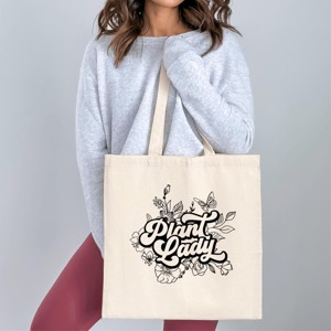 Simply Sage Market Plant Lady Cursive Canvas Tote - 1 of 4
