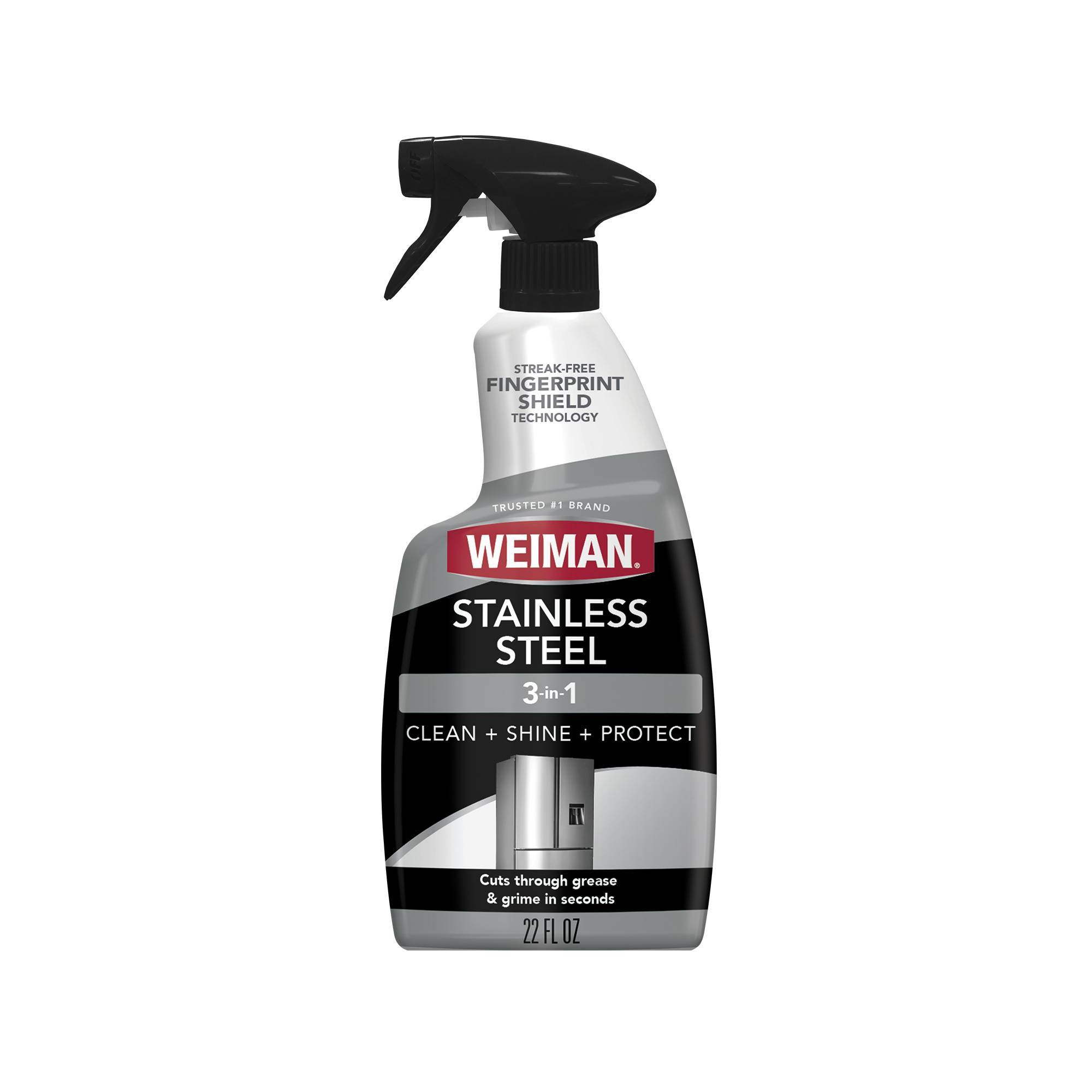 Weiman Stainless Steel Cleaner and Polish Trigger - 22 fl oz: Phosphate-Free, Liquid Form, For Kitchen Appliance