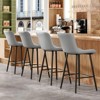 Kumasinova  Adjustable Height Swivel Bar Stools Set of 2,PU Leather Counter Bar Stools with Back Support,Counter Height Bar Stools for Kitchen Island - 3 of 4