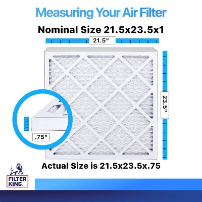 Filter King 21.5x23.5x1 MERV 8 Electrostatic Air Filter 4-Pack