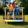 Hooseng 60" Oval Trampoline for Kids, 5 FT Indoor & Outdoor Toddler Trampoline with Safety Enclosure, Adjustable Gymnastics Bar, Swing & Toys - 2 of 4