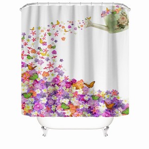 Colored Water Shower Curtains for Bathroom Waterproof Fabric Bath Curtain Durable Soft Stylish Bathroom Decor 72x72 Inch - 1 of 1