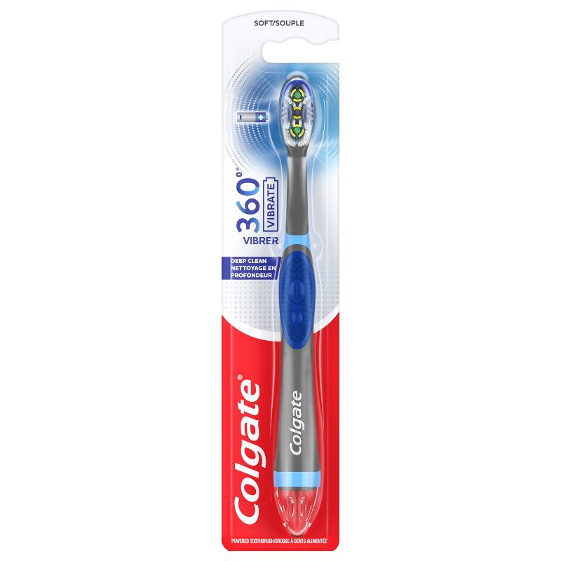 Colgate 360 Total Advanced Floss-Tip Sonic Powered Vibrating Toothbrush Soft, 1 of 9