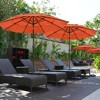 Yescom 3 Tier Patio Umbrella with Crank Handle Push to Tilt Hotel Pool Orange - 2 of 4