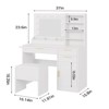 GustoWave Vanity Desk with Mirror and Lights, Makeup Vanity, Makeup Vanity Desk with Stool, 3 Color Adjustable Brightness,Power Outlets,Dressing Table - 2 of 4