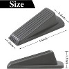 Attop Rubber Door Stoppers 4 Pack for Bottom of Door - Heavy Duty Gray Floor Wedge Stopper for Wood, Tile, Carpet Surfaces (4.8x2.2x1.3in) - 2 of 4