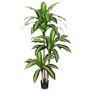 DR.Planzen 4-6ft Artificial Dracaena Tree, Pre Potted Faux Plant for Office House Living Room Indoor Home Decor - 1 of 4