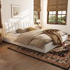 Christopher Knight Home Welyn Modern Linen Upholstered Bed Frame with Headboard and Rubberwood Legs - 2 of 4
