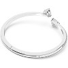 Soul Heart Crystal Bangle, Sparkling Clear Stones on Rhodium Finish Bracelet, Elegant Jewelry for Women - 4 of 4