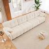 Modern 4 Seater Sofa with Solid Wood Frame and Premium Chenille,Upholstered Sofa with High Resilience Cushions,Living Room or Office Lounge Sofa-Koiai - 2 of 4