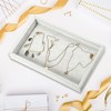 Unique Bargains Velvet Jewelry Tray Empty Stackable Tray Box for Rings Earrings Necklace Bracelet Pendants 1 Pc - 2 of 4
