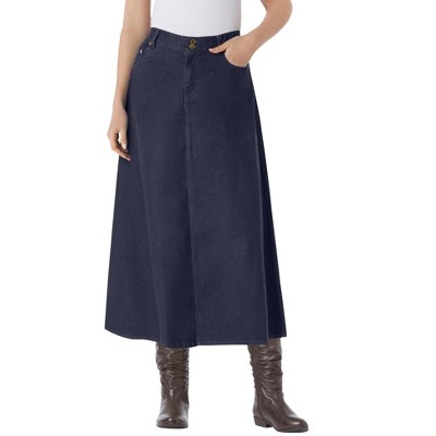 Woman Within Women's Plus Size Secret Solutions Tummy Smoothing Maxi Skirt