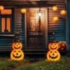 Slickblue 2pcs 3FT Halloween Pumpkin Decorations with 150 LED Lights for Yard and Lawn Display - 2 of 4