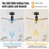 Sofucor 52 Inch Ceiling Fan with Lights and Remote Reversible for Bedroom Patio Living Room Indoor Outdoor - 2 of 4