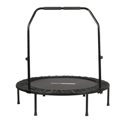 Holahatha Portable Foldable Mini Trampoline Fitness Rebounder With 5 Level Adjustable Handle Supports Up To 440 Pounds 48 inch Black Target