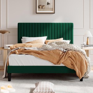 Hub Styler Adjustable Headboard Upholstered Platform Bed Green No Size - 1 of 4