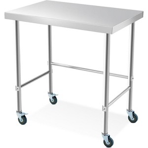 Stainless Steel Table, Heavy-Duty Metal Commercial Prep Table with Open Storage Racks for Restaurant Kitchens, Home, Hotels, Food Preparation - 1 of 4