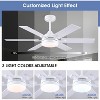 Kviflon 46 Inch Downrod Ceiling Fan with LED Light,5 Reversible Plywood Blades,APP and Remote Control - 4 of 4