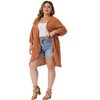 Agnes Orinda Women's Plus Size Open Front 3/4 Sleeve Swiss Dots Lightweight Flowy Casual Cardigan - 3 of 4