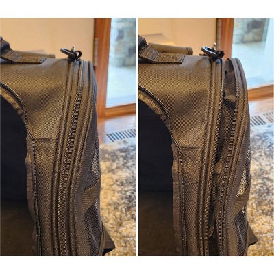 Pet Gear Black Airline Approved Rolling Dog Carrier