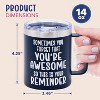 4E's Novelty Coffee Mug Sometimes You Forget You’re Awesome, 14 oz - Steel Navy Blue, Awesome Christmas Gift Coffee Mugs for Men with Lid - 4 of 4