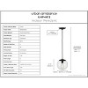 Urban Ambiance Luxury Minimalist Pendant 8.75''H x 8''W,  Midnight Black Finish,  Canton Collection, UHP4012 - 3 of 4