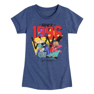 Girls' - Hey Arnold! - Since 96 Fitted Short Sleeve Graphic T-Shirt - 1 of 4