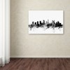 Trademark Fine Art -Michael Tompsett 'Columbus Ohio Skyline B&W' Canvas Art - 3 of 3