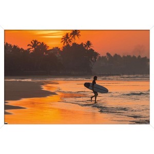 Trends International Surfing - Morning Walk Framed Wall Poster Prints - 1 of 4