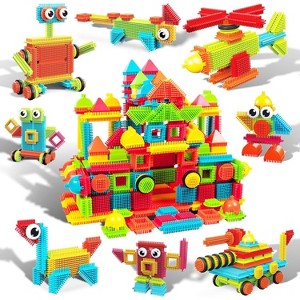 240-Piece Hedgehog Building Blocks Set, Interlocking 3D Shapes for STEAM Education and Creative Play Ages 3+ - 1 of 4