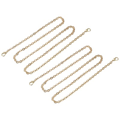 Unique Bargains Iron Flat Handbag Accessories Purse Chain Strap with Buckles 2 Pcs
